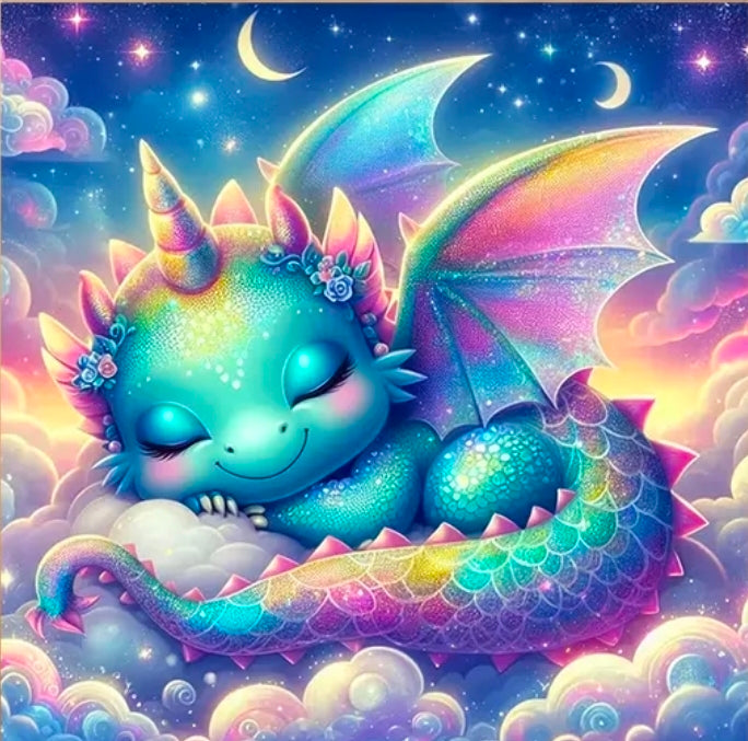 Diamand Painting Bild - Drache Wolke