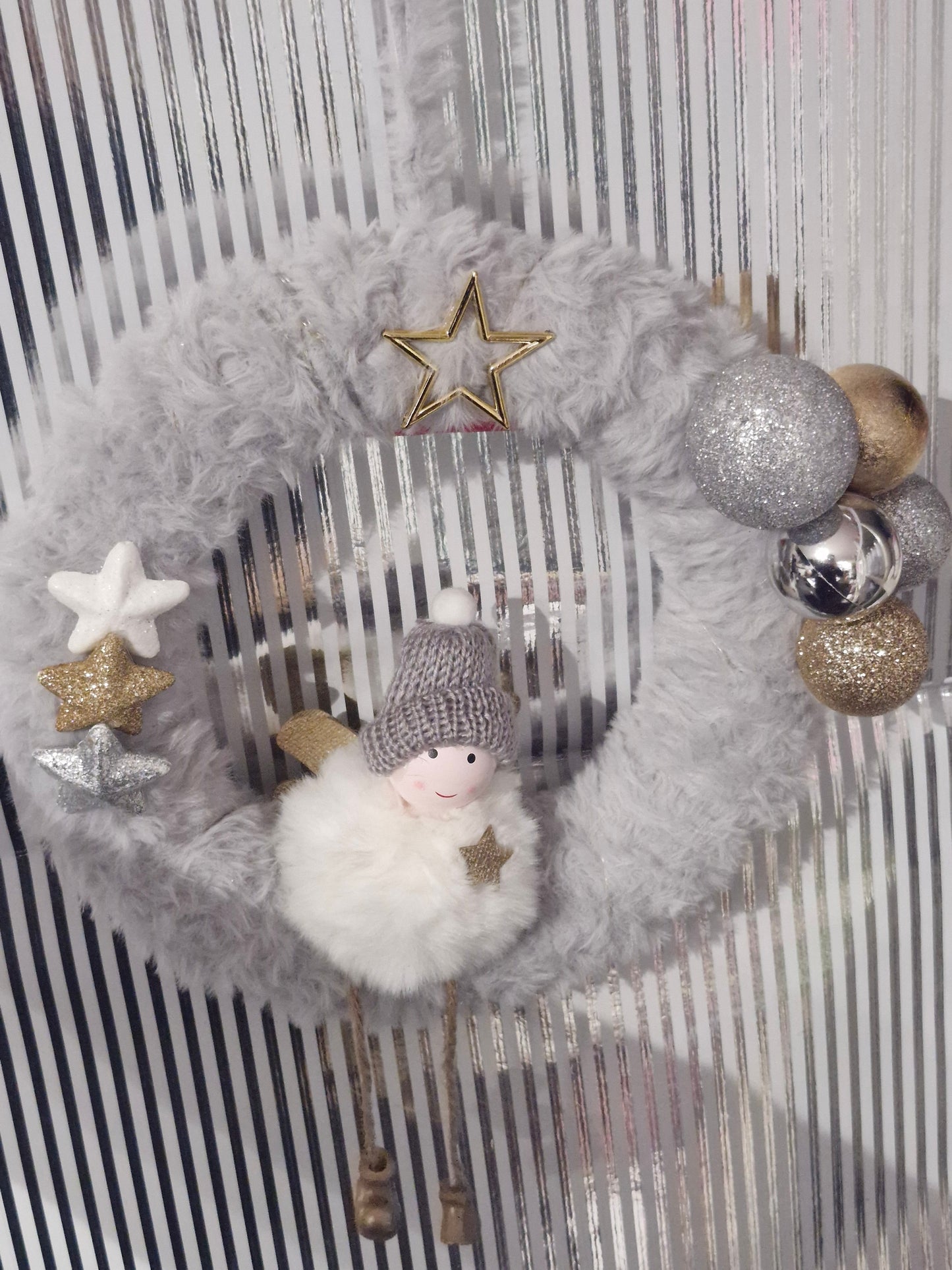 Weihnachtskranz GRAU_SILBER_GOLD