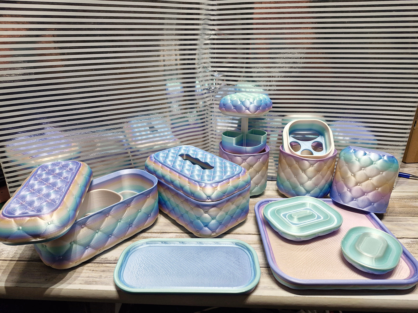 8 Teiliges 3D gedrucktes Schmink Set