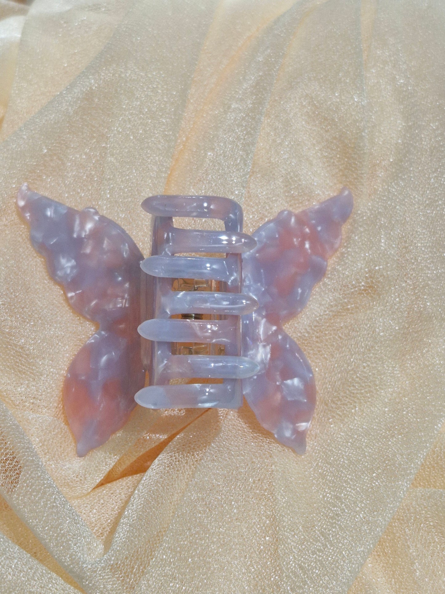 Haarklammern - Blume / Schmetterling