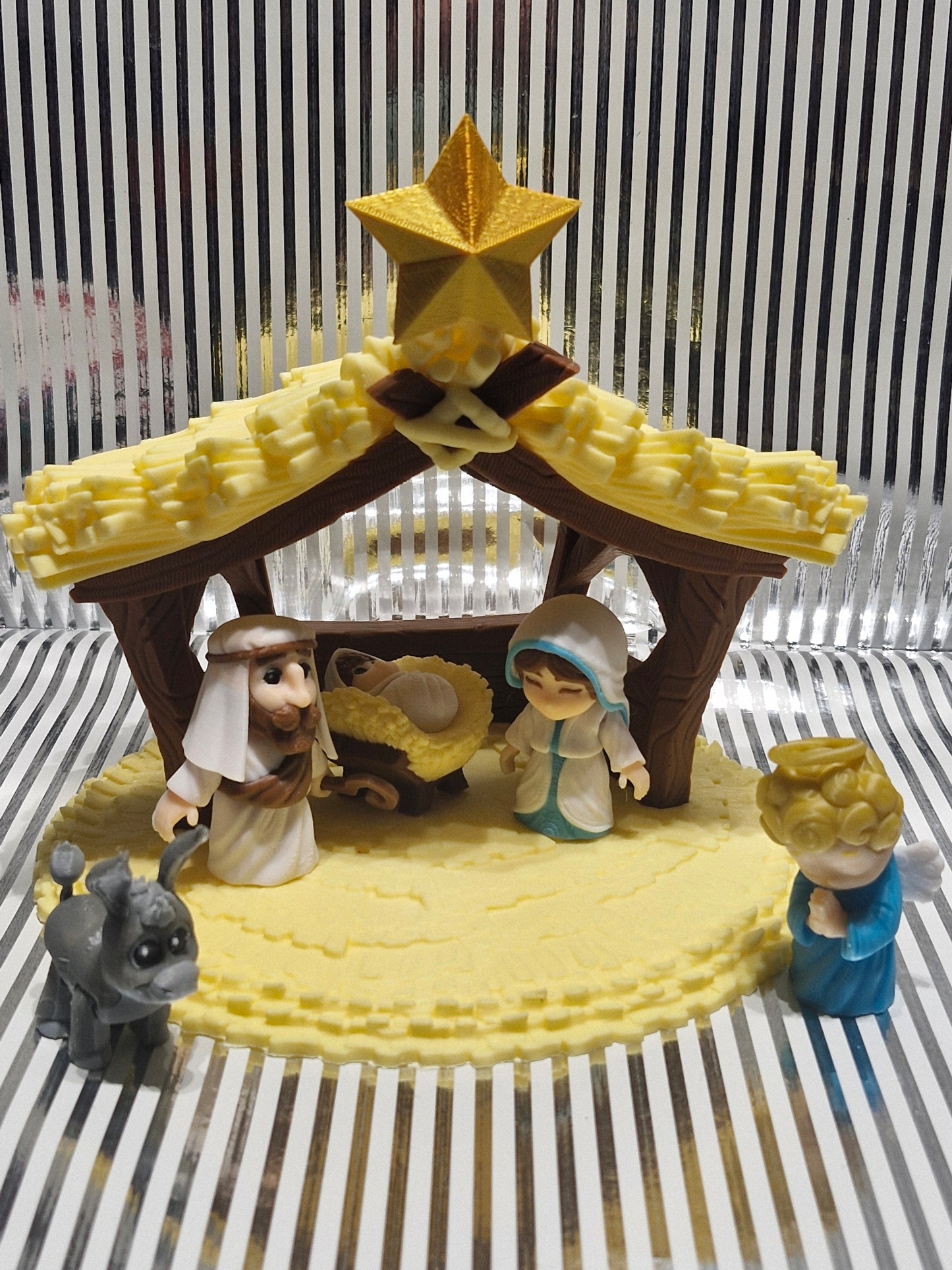 3d gedruckte Weihnachtskrippe