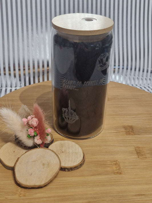 Graviertes Totenkopf Trinkglas